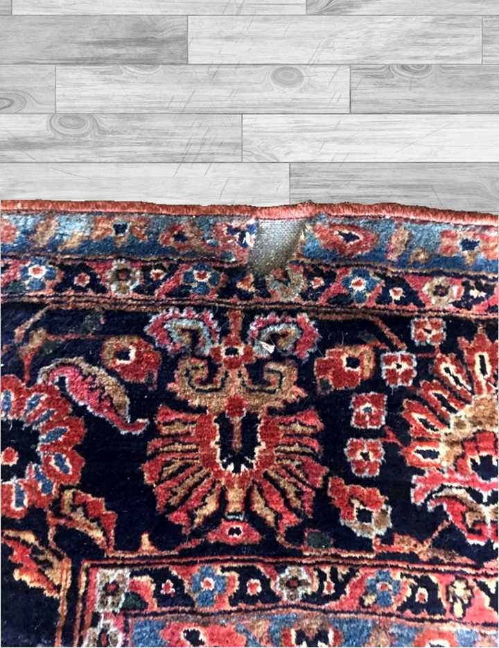 Rug with missing section